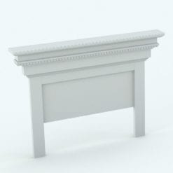 Revit Family / 3D Model - Bed With Classic Headboard