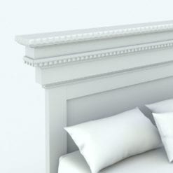 Revit Family / 3D Model - Bed With Classic Headboard Detail