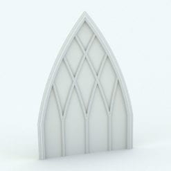 Revit Family / 3D Model - Bed With Gothic Headboard