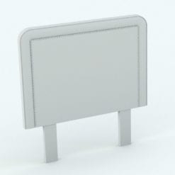 Revit Family / 3D Model - Bed With Modern Headboard 2