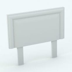 Revit Family / 3D Model - Bed With Modern Headboard