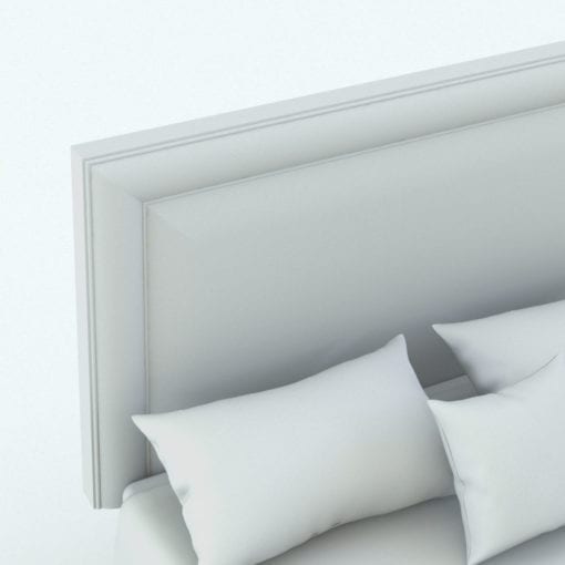 Revit Family / 3D Model - Bed With Modern Headboard Detail