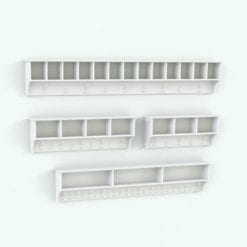 Revit Family / 3D Model - Storage Shelf Coat Hanger Variations