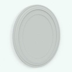 Revit Family / 3D Model - Wall Frame Circular or Oval With Insets Perspective