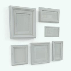 Revit Family / 3D Model - Wall Frame Multiple Frame Profiles 1 Variations