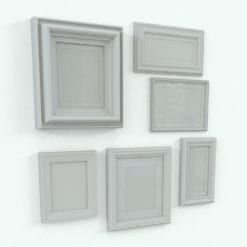 Revit Family / 3D Model - Wall Frame Multiple Frame Profiles 2 Variations