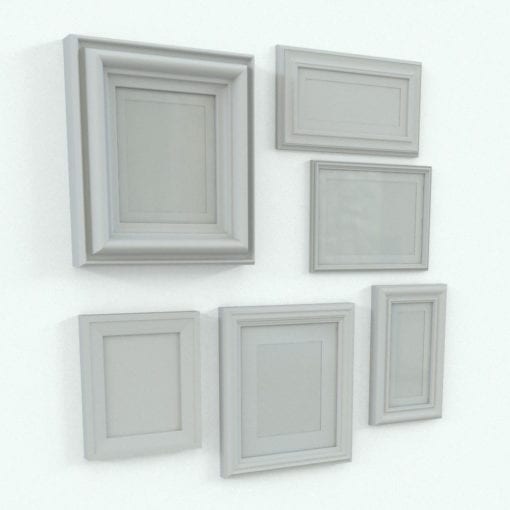 Revit Family / 3D Model - Wall Frame Multiple Frame Profiles 2 Variations