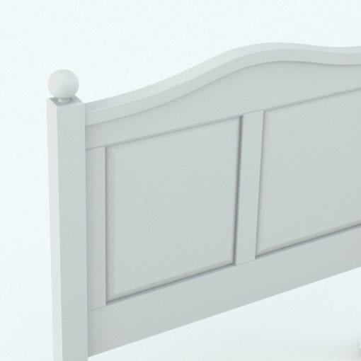 Revit Family / 3D Model - Bed With Wood Headboard Headboard Detail