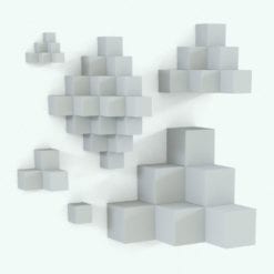 Revit Family / 3D Model - Corner Cubes Variations