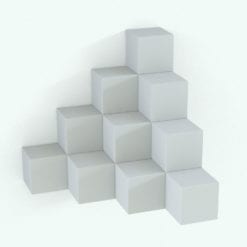 Revit Family / 3D Model - Corner Cubes Perspective