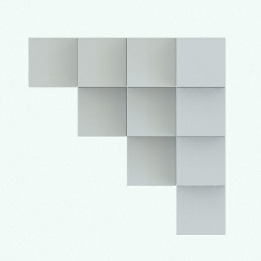 Revit Family / 3D Model - Corner Cubes Top View