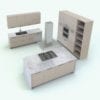 Revit Family / 3D Model - Modern Kitchen Ceiling Range Hood Rendered in Revit