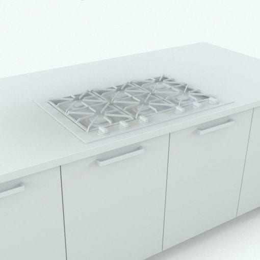 Revit Family / 3D Model - Modern Kitchen Ceiling Range Hood Detail 5