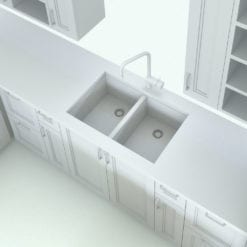 Revit Family / 3D Model - Modern Kitchen With Island Detail 5
