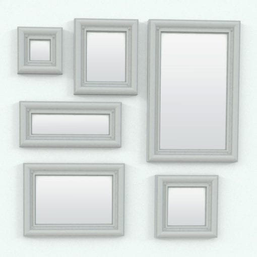 Revit Family / 3D Model - Wall Mirror or Picture Frame Variations
