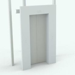 Revit Family / 3D Model - Circular Panoramic Elevator Doors