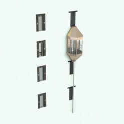 Revit Family / 3D Model - Half Octagonal Panoramic Elevator Rendered in Revit