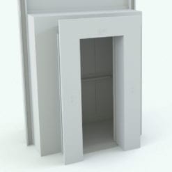 Revit Family / 3D Model - Rectangular Elevator Doors