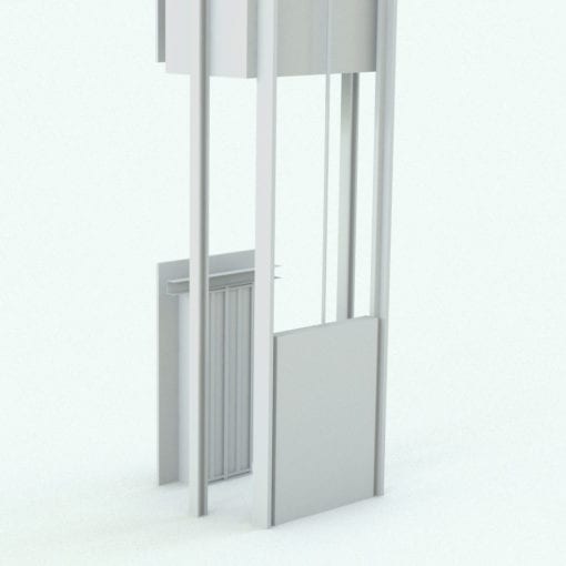Revit Family / 3D Model - Rectangular Elevator Detail 1