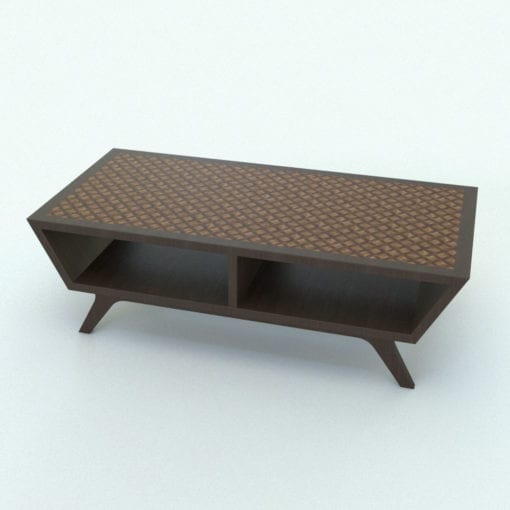 Revit Family / 3D Model - Angled Coffee Table Rendered in Revit