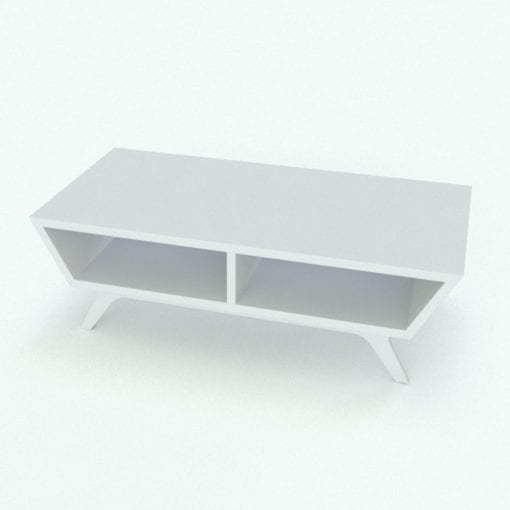 Revit Family / 3D Model - Angled Coffee Table Perspective
