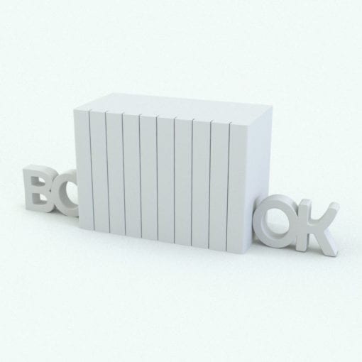 Revit Family / 3D Model - BO-OK Bookends Perspective