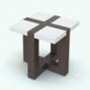 Revit Family / 3D Model - Modern Cross Structure Coffee Side Table Rendered in Revit