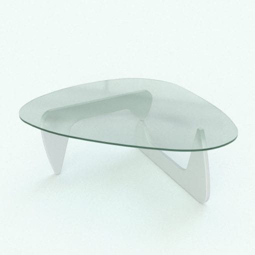 Revit Family / 3D Model - Modern Triangular Coffee Table Perspective