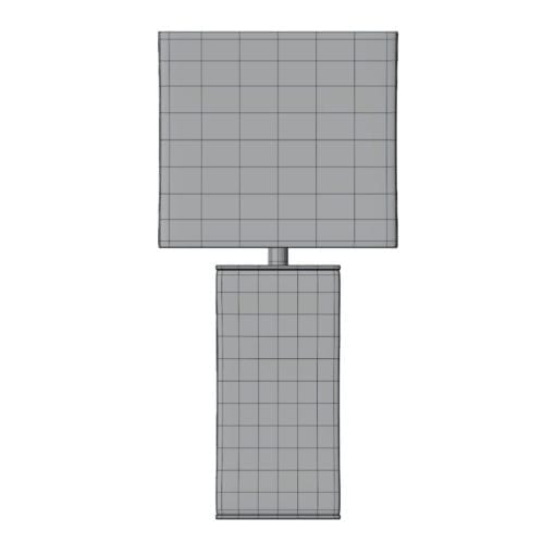 Revit Family / 3D Model - Leather Square Lamp Front View