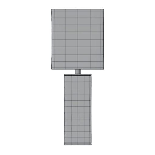 Revit Family / 3D Model - Leather Square Lamp Side View