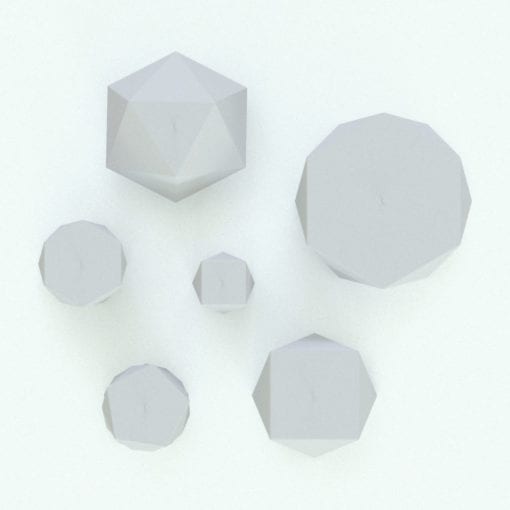 Revit Family / 3D Model - Geometric Candles Top View