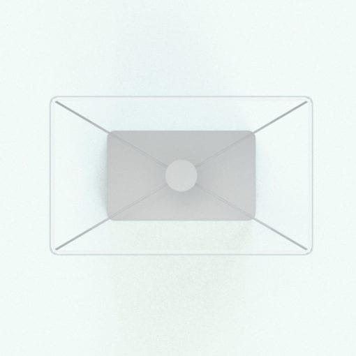 Revit Family / 3D Model - Leather Square Lamp Top View