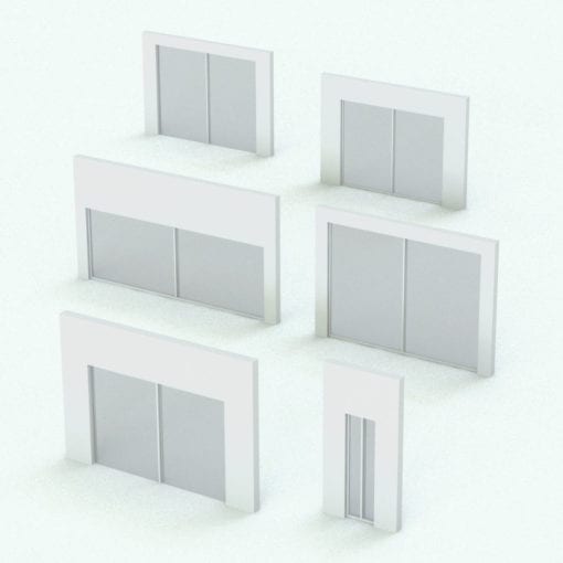 Revit Family / 3D Model - Window SLW E1b Variations