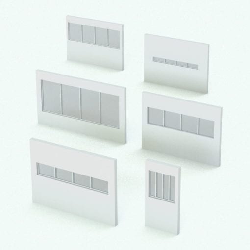 Revit Family / 3D Model - Window SLW E3 Variations