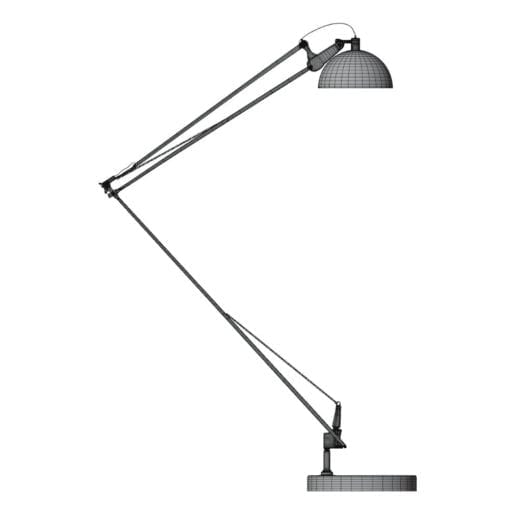 Revit Family / 3D Model - Adjustable Floor Lamp Side View