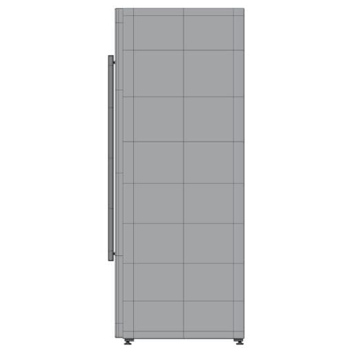 Revit Family / 3D Model - Double Door Refrigerator-Freezer Side View
