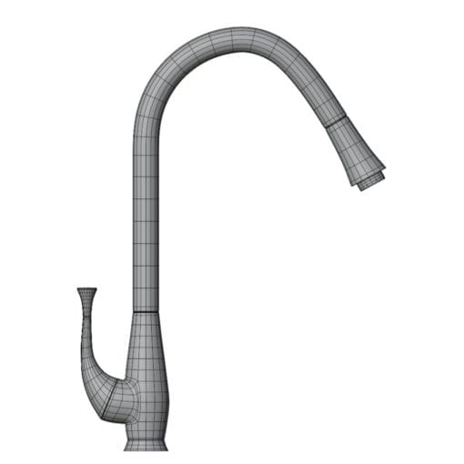 Revit Family / 3D Model - Modern Sink Faucet Side View