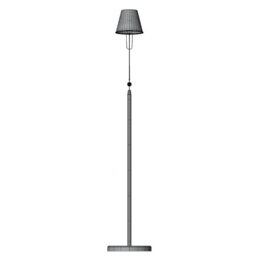 Revit Family / 3D Model - Modern Standing Lamp Front View