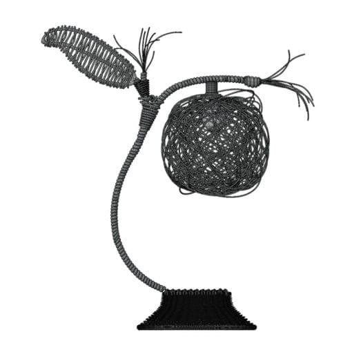 Revit Family / 3D Model - Nature Inspired Table Lamp Side View