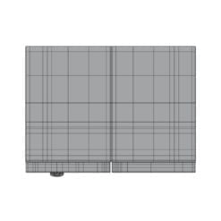 Revit Family / 3D Model - Quad Door Modern Refrigerator Freezer Top View