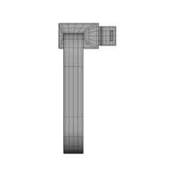 Revit Family / 3D Model - Square Kitchen Faucet Mixer Top View