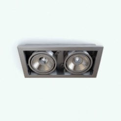 Revit Family / 3D Model - Ceiling Dual Spotlights Rendered in Vray