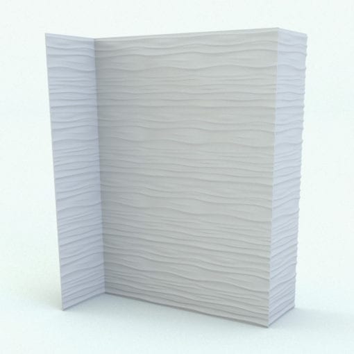 Revit Family / 3D Model - Curved Wall Panels Rendered in Vray