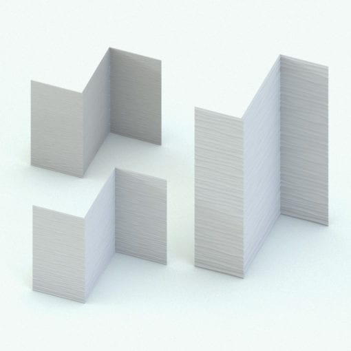 Revit Family / 3D Model - Curved Wall Panels Variations