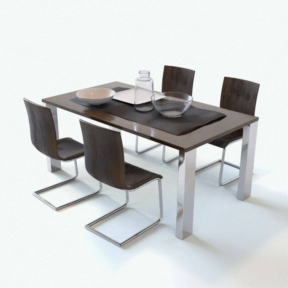 Dining Table Revit Model | BlackBee3D | Revit families and 3D Models