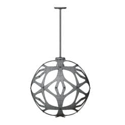 Revit Family / 3D Model - Wooden Sphere Chandelier Front View