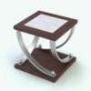 Revit Family / 3D Model - Quarter Circle Supports Coffee-Side Table Rendered With Vray