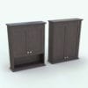 Revit Family / 3D Model - Upper Bathroom Cabinet Rendered in Vray