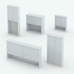 Revit Family / 3D Model - Upper Bathroom Cabinet Variations