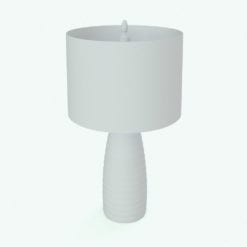 Revit Family / 3D Model - Circular Curved Base Lamp Perspective